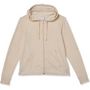 Women’s Oatmeal Heather Fleece Full-Zip Hoodie for Comfort and Style